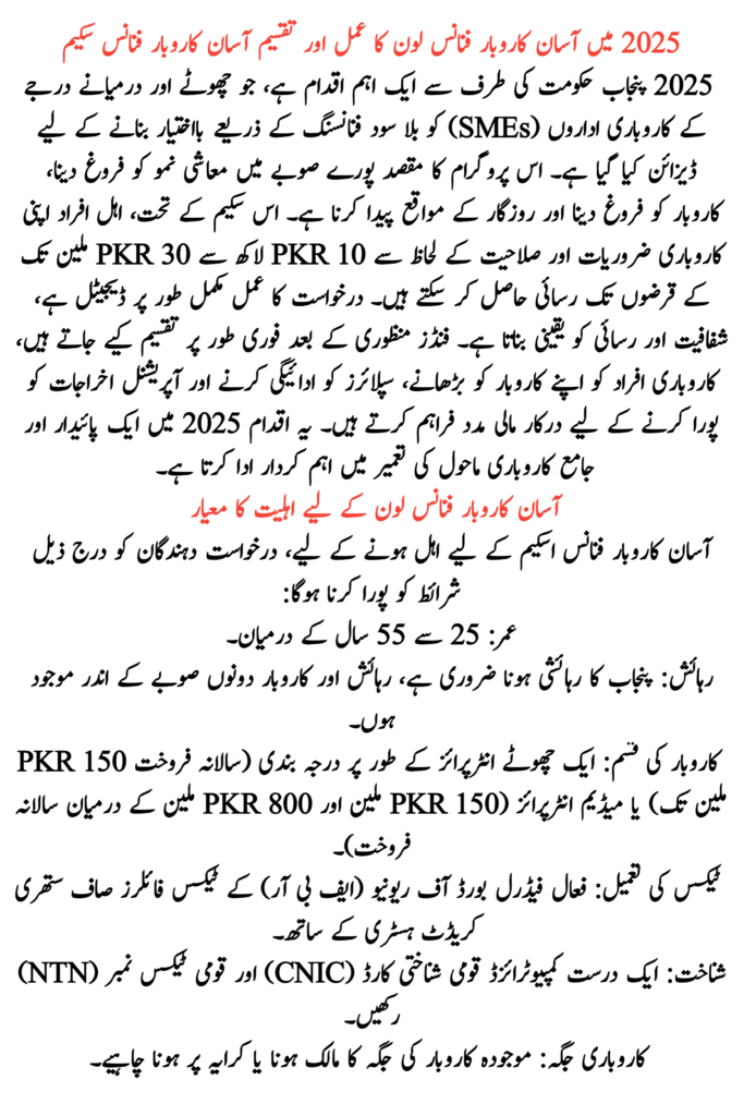 Asaan Karobar Finance Loan Process